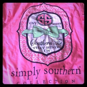 Pink simply southern tee